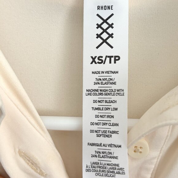 NEW Rhone Cream Course to Court Short Sleeve Polo Shirt Women's Size XS - Picture 4 of 8